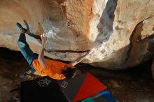 Bouldering in Hueco Tanks on 01/29/2020 with Blue Lizard Climbing and Yoga

Filename: SRM_20200129_1707490.jpg
Aperture: f/8.0
Shutter Speed: 1/250
Body: Canon EOS-1D Mark II
Lens: Canon EF 16-35mm f/2.8 L