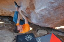 Bouldering in Hueco Tanks on 01/29/2020 with Blue Lizard Climbing and Yoga

Filename: SRM_20200129_1716030.jpg
Aperture: f/3.5
Shutter Speed: 1/400
Body: Canon EOS-1D Mark II
Lens: Canon EF 16-35mm f/2.8 L