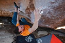 Bouldering in Hueco Tanks on 01/29/2020 with Blue Lizard Climbing and Yoga

Filename: SRM_20200129_1716062.jpg
Aperture: f/3.5
Shutter Speed: 1/400
Body: Canon EOS-1D Mark II
Lens: Canon EF 16-35mm f/2.8 L