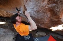 Bouldering in Hueco Tanks on 01/29/2020 with Blue Lizard Climbing and Yoga

Filename: SRM_20200129_1716090.jpg
Aperture: f/4.0
Shutter Speed: 1/400
Body: Canon EOS-1D Mark II
Lens: Canon EF 16-35mm f/2.8 L