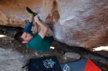 Bouldering in Hueco Tanks on 01/29/2020 with Blue Lizard Climbing and Yoga

Filename: SRM_20200129_1719060.jpg
Aperture: f/3.5
Shutter Speed: 1/400
Body: Canon EOS-1D Mark II
Lens: Canon EF 16-35mm f/2.8 L