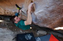 Bouldering in Hueco Tanks on 01/29/2020 with Blue Lizard Climbing and Yoga

Filename: SRM_20200129_1719061.jpg
Aperture: f/3.5
Shutter Speed: 1/400
Body: Canon EOS-1D Mark II
Lens: Canon EF 16-35mm f/2.8 L