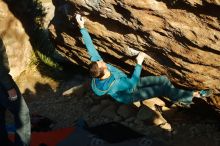 Bouldering in Hueco Tanks on 01/29/2020 with Blue Lizard Climbing and Yoga

Filename: SRM_20200129_1803180.jpg
Aperture: f/3.5
Shutter Speed: 1/500
Body: Canon EOS-1D Mark II
Lens: Canon EF 50mm f/1.8 II