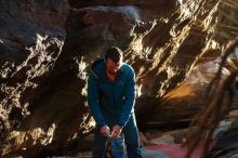 Bouldering in Hueco Tanks on 01/29/2020 with Blue Lizard Climbing and Yoga

Filename: SRM_20200129_1804560.jpg
Aperture: f/3.2
Shutter Speed: 1/500
Body: Canon EOS-1D Mark II
Lens: Canon EF 50mm f/1.8 II