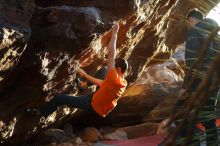 Bouldering in Hueco Tanks on 01/29/2020 with Blue Lizard Climbing and Yoga

Filename: SRM_20200129_1806410.jpg
Aperture: f/3.5
Shutter Speed: 1/500
Body: Canon EOS-1D Mark II
Lens: Canon EF 50mm f/1.8 II