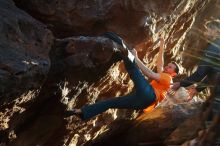 Bouldering in Hueco Tanks on 01/29/2020 with Blue Lizard Climbing and Yoga

Filename: SRM_20200129_1807310.jpg
Aperture: f/3.5
Shutter Speed: 1/500
Body: Canon EOS-1D Mark II
Lens: Canon EF 50mm f/1.8 II