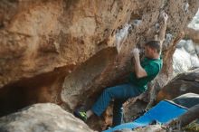 Bouldering in Hueco Tanks on 01/29/2020 with Blue Lizard Climbing and Yoga

Filename: SRM_20200129_1819290.jpg
Aperture: f/2.5
Shutter Speed: 1/250
Body: Canon EOS-1D Mark II
Lens: Canon EF 50mm f/1.8 II