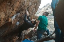 Bouldering in Hueco Tanks on 01/29/2020 with Blue Lizard Climbing and Yoga

Filename: SRM_20200129_1821270.jpg
Aperture: f/2.8
Shutter Speed: 1/250
Body: Canon EOS-1D Mark II
Lens: Canon EF 50mm f/1.8 II