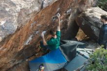 Bouldering in Hueco Tanks on 01/29/2020 with Blue Lizard Climbing and Yoga

Filename: SRM_20200129_1822530.jpg
Aperture: f/3.2
Shutter Speed: 1/200
Body: Canon EOS-1D Mark II
Lens: Canon EF 50mm f/1.8 II