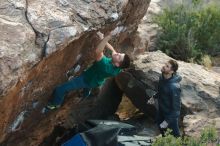 Bouldering in Hueco Tanks on 01/29/2020 with Blue Lizard Climbing and Yoga

Filename: SRM_20200129_1823050.jpg
Aperture: f/3.5
Shutter Speed: 1/200
Body: Canon EOS-1D Mark II
Lens: Canon EF 50mm f/1.8 II