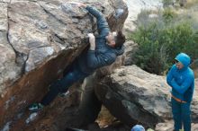 Bouldering in Hueco Tanks on 01/29/2020 with Blue Lizard Climbing and Yoga

Filename: SRM_20200129_1825180.jpg
Aperture: f/3.5
Shutter Speed: 1/200
Body: Canon EOS-1D Mark II
Lens: Canon EF 50mm f/1.8 II