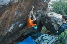 Bouldering in Hueco Tanks on 01/29/2020 with Blue Lizard Climbing and Yoga

Filename: SRM_20200129_1829540.jpg
Aperture: f/2.8
Shutter Speed: 1/250
Body: Canon EOS-1D Mark II
Lens: Canon EF 50mm f/1.8 II