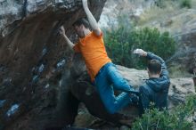 Bouldering in Hueco Tanks on 01/29/2020 with Blue Lizard Climbing and Yoga

Filename: SRM_20200129_1830040.jpg
Aperture: f/3.5
Shutter Speed: 1/250
Body: Canon EOS-1D Mark II
Lens: Canon EF 50mm f/1.8 II