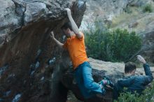 Bouldering in Hueco Tanks on 01/29/2020 with Blue Lizard Climbing and Yoga

Filename: SRM_20200129_1830041.jpg
Aperture: f/4.0
Shutter Speed: 1/250
Body: Canon EOS-1D Mark II
Lens: Canon EF 50mm f/1.8 II