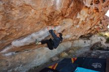 Bouldering in Hueco Tanks on 02/01/2020 with Blue Lizard Climbing and Yoga

Filename: SRM_20200201_1042030.jpg
Aperture: f/5.0
Shutter Speed: 1/250
Body: Canon EOS-1D Mark II
Lens: Canon EF 16-35mm f/2.8 L