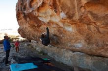 Bouldering in Hueco Tanks on 02/01/2020 with Blue Lizard Climbing and Yoga

Filename: SRM_20200201_1044220.jpg
Aperture: f/6.3
Shutter Speed: 1/250
Body: Canon EOS-1D Mark II
Lens: Canon EF 16-35mm f/2.8 L