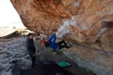 Bouldering in Hueco Tanks on 02/01/2020 with Blue Lizard Climbing and Yoga

Filename: SRM_20200201_1045180.jpg
Aperture: f/6.3
Shutter Speed: 1/250
Body: Canon EOS-1D Mark II
Lens: Canon EF 16-35mm f/2.8 L