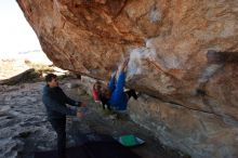 Bouldering in Hueco Tanks on 02/01/2020 with Blue Lizard Climbing and Yoga

Filename: SRM_20200201_1045230.jpg
Aperture: f/6.3
Shutter Speed: 1/250
Body: Canon EOS-1D Mark II
Lens: Canon EF 16-35mm f/2.8 L