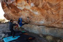 Bouldering in Hueco Tanks on 02/01/2020 with Blue Lizard Climbing and Yoga

Filename: SRM_20200201_1045440.jpg
Aperture: f/5.6
Shutter Speed: 1/250
Body: Canon EOS-1D Mark II
Lens: Canon EF 16-35mm f/2.8 L