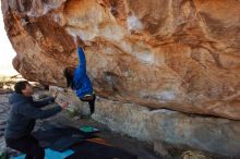 Bouldering in Hueco Tanks on 02/01/2020 with Blue Lizard Climbing and Yoga

Filename: SRM_20200201_1046010.jpg
Aperture: f/5.6
Shutter Speed: 1/250
Body: Canon EOS-1D Mark II
Lens: Canon EF 16-35mm f/2.8 L