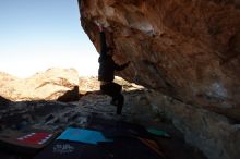 Bouldering in Hueco Tanks on 02/01/2020 with Blue Lizard Climbing and Yoga

Filename: SRM_20200201_1047031.jpg
Aperture: f/9.0
Shutter Speed: 1/250
Body: Canon EOS-1D Mark II
Lens: Canon EF 16-35mm f/2.8 L