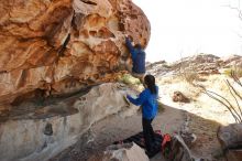 Bouldering in Hueco Tanks on 02/01/2020 with Blue Lizard Climbing and Yoga

Filename: SRM_20200201_1059420.jpg
Aperture: f/5.6
Shutter Speed: 1/250
Body: Canon EOS-1D Mark II
Lens: Canon EF 16-35mm f/2.8 L