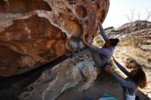 Bouldering in Hueco Tanks on 02/01/2020 with Blue Lizard Climbing and Yoga

Filename: SRM_20200201_1116440.jpg
Aperture: f/8.0
Shutter Speed: 1/250
Body: Canon EOS-1D Mark II
Lens: Canon EF 16-35mm f/2.8 L