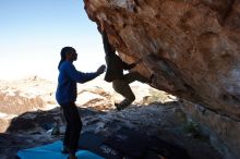 Bouldering in Hueco Tanks on 02/01/2020 with Blue Lizard Climbing and Yoga

Filename: SRM_20200201_1121400.jpg
Aperture: f/8.0
Shutter Speed: 1/250
Body: Canon EOS-1D Mark II
Lens: Canon EF 16-35mm f/2.8 L