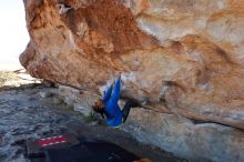 Bouldering in Hueco Tanks on 02/01/2020 with Blue Lizard Climbing and Yoga

Filename: SRM_20200201_1125100.jpg
Aperture: f/7.1
Shutter Speed: 1/250
Body: Canon EOS-1D Mark II
Lens: Canon EF 16-35mm f/2.8 L