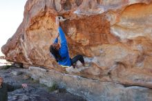 Bouldering in Hueco Tanks on 02/01/2020 with Blue Lizard Climbing and Yoga

Filename: SRM_20200201_1125200.jpg
Aperture: f/7.1
Shutter Speed: 1/250
Body: Canon EOS-1D Mark II
Lens: Canon EF 16-35mm f/2.8 L