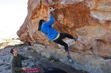 Bouldering in Hueco Tanks on 02/01/2020 with Blue Lizard Climbing and Yoga

Filename: SRM_20200201_1125220.jpg
Aperture: f/7.1
Shutter Speed: 1/250
Body: Canon EOS-1D Mark II
Lens: Canon EF 16-35mm f/2.8 L