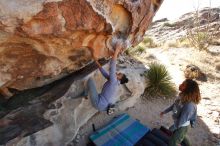 Bouldering in Hueco Tanks on 02/01/2020 with Blue Lizard Climbing and Yoga

Filename: SRM_20200201_1129430.jpg
Aperture: f/5.6
Shutter Speed: 1/250
Body: Canon EOS-1D Mark II
Lens: Canon EF 16-35mm f/2.8 L