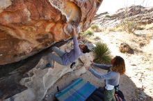 Bouldering in Hueco Tanks on 02/01/2020 with Blue Lizard Climbing and Yoga

Filename: SRM_20200201_1129500.jpg
Aperture: f/5.6
Shutter Speed: 1/250
Body: Canon EOS-1D Mark II
Lens: Canon EF 16-35mm f/2.8 L