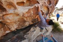 Bouldering in Hueco Tanks on 02/01/2020 with Blue Lizard Climbing and Yoga

Filename: SRM_20200201_1130000.jpg
Aperture: f/5.6
Shutter Speed: 1/250
Body: Canon EOS-1D Mark II
Lens: Canon EF 16-35mm f/2.8 L