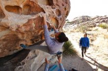 Bouldering in Hueco Tanks on 02/01/2020 with Blue Lizard Climbing and Yoga

Filename: SRM_20200201_1130060.jpg
Aperture: f/5.6
Shutter Speed: 1/250
Body: Canon EOS-1D Mark II
Lens: Canon EF 16-35mm f/2.8 L