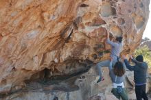 Bouldering in Hueco Tanks on 02/01/2020 with Blue Lizard Climbing and Yoga

Filename: SRM_20200201_1132300.jpg
Aperture: f/4.0
Shutter Speed: 1/320
Body: Canon EOS-1D Mark II
Lens: Canon EF 50mm f/1.8 II