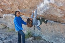 Bouldering in Hueco Tanks on 02/01/2020 with Blue Lizard Climbing and Yoga

Filename: SRM_20200201_1137300.jpg
Aperture: f/3.2
Shutter Speed: 1/250
Body: Canon EOS-1D Mark II
Lens: Canon EF 50mm f/1.8 II