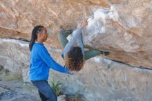 Bouldering in Hueco Tanks on 02/01/2020 with Blue Lizard Climbing and Yoga

Filename: SRM_20200201_1137460.jpg
Aperture: f/2.8
Shutter Speed: 1/250
Body: Canon EOS-1D Mark II
Lens: Canon EF 50mm f/1.8 II