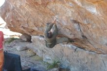 Bouldering in Hueco Tanks on 02/01/2020 with Blue Lizard Climbing and Yoga

Filename: SRM_20200201_1143300.jpg
Aperture: f/3.2
Shutter Speed: 1/250
Body: Canon EOS-1D Mark II
Lens: Canon EF 50mm f/1.8 II