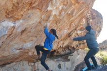 Bouldering in Hueco Tanks on 02/01/2020 with Blue Lizard Climbing and Yoga

Filename: SRM_20200201_1153130.jpg
Aperture: f/3.2
Shutter Speed: 1/400
Body: Canon EOS-1D Mark II
Lens: Canon EF 50mm f/1.8 II