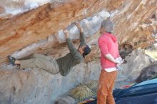 Bouldering in Hueco Tanks on 02/01/2020 with Blue Lizard Climbing and Yoga

Filename: SRM_20200201_1157010.jpg
Aperture: f/2.5
Shutter Speed: 1/400
Body: Canon EOS-1D Mark II
Lens: Canon EF 50mm f/1.8 II