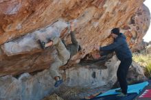 Bouldering in Hueco Tanks on 02/01/2020 with Blue Lizard Climbing and Yoga

Filename: SRM_20200201_1157370.jpg
Aperture: f/4.5
Shutter Speed: 1/250
Body: Canon EOS-1D Mark II
Lens: Canon EF 50mm f/1.8 II