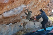 Bouldering in Hueco Tanks on 02/01/2020 with Blue Lizard Climbing and Yoga

Filename: SRM_20200201_1157380.jpg
Aperture: f/4.0
Shutter Speed: 1/250
Body: Canon EOS-1D Mark II
Lens: Canon EF 50mm f/1.8 II