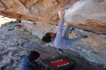 Bouldering in Hueco Tanks on 02/01/2020 with Blue Lizard Climbing and Yoga

Filename: SRM_20200201_1213160.jpg
Aperture: f/4.5
Shutter Speed: 1/250
Body: Canon EOS-1D Mark II
Lens: Canon EF 16-35mm f/2.8 L