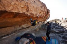 Bouldering in Hueco Tanks on 02/01/2020 with Blue Lizard Climbing and Yoga

Filename: SRM_20200201_1220560.jpg
Aperture: f/8.0
Shutter Speed: 1/250
Body: Canon EOS-1D Mark II
Lens: Canon EF 16-35mm f/2.8 L