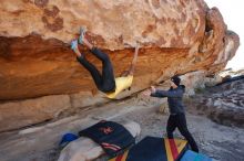 Bouldering in Hueco Tanks on 02/01/2020 with Blue Lizard Climbing and Yoga

Filename: SRM_20200201_1221070.jpg
Aperture: f/6.3
Shutter Speed: 1/250
Body: Canon EOS-1D Mark II
Lens: Canon EF 16-35mm f/2.8 L