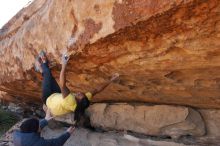 Bouldering in Hueco Tanks on 02/01/2020 with Blue Lizard Climbing and Yoga

Filename: SRM_20200201_1225290.jpg
Aperture: f/6.3
Shutter Speed: 1/250
Body: Canon EOS-1D Mark II
Lens: Canon EF 16-35mm f/2.8 L