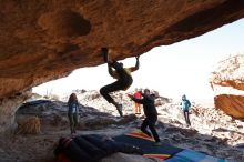 Bouldering in Hueco Tanks on 02/01/2020 with Blue Lizard Climbing and Yoga

Filename: SRM_20200201_1232540.jpg
Aperture: f/6.3
Shutter Speed: 1/250
Body: Canon EOS-1D Mark II
Lens: Canon EF 16-35mm f/2.8 L