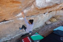 Bouldering in Hueco Tanks on 02/01/2020 with Blue Lizard Climbing and Yoga

Filename: SRM_20200201_1236540.jpg
Aperture: f/3.2
Shutter Speed: 1/250
Body: Canon EOS-1D Mark II
Lens: Canon EF 16-35mm f/2.8 L