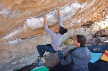 Bouldering in Hueco Tanks on 02/01/2020 with Blue Lizard Climbing and Yoga

Filename: SRM_20200201_1237190.jpg
Aperture: f/3.5
Shutter Speed: 1/250
Body: Canon EOS-1D Mark II
Lens: Canon EF 16-35mm f/2.8 L